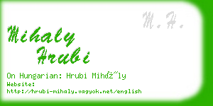 mihaly hrubi business card